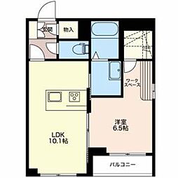 笹口レジデンス 1LDKの間取図画像