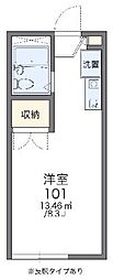 レオパレスウィステリアC 1Kの間取図画像