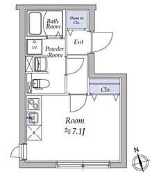 ATRIOFLATSTOGOSHI ワンルームの間取図画像