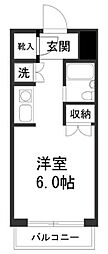 ベイウエスト浅間台 ワンルームの間取図画像