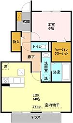 エルンテ 1LDKの間取図画像