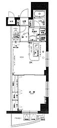 グリフィン横浜・東口弐番館 1DKの間取図画像