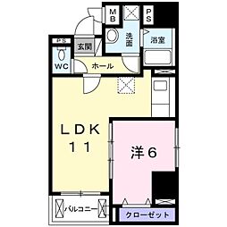 TSレガシア(豊田4) 2階1LDKの間取り