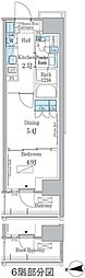 パークアクシス新宿百人町 1DKの間取図画像