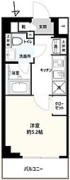 クラリッサ横浜ロッソ 1Kの間取図画像