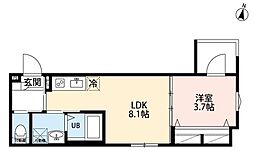 robot home 与野本町II 1LDKの間取図画像