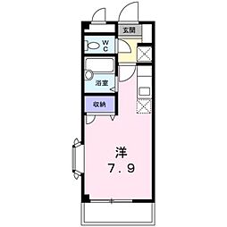 エスペランス ワンルームの間取図画像