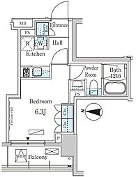 ParkAxis錦糸町WEST 1Kの間取図画像