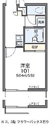 レオパレス時田楓館 1Kの間取図画像