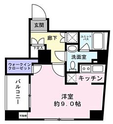 リガーレ本所吾妻橋 3階1Kの間取り