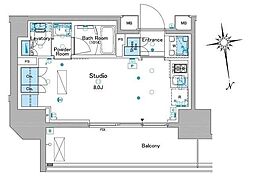 ルフォンプログレ品川大井 10階ワンルームの間取り
