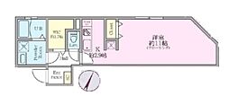 ESPERANZA  SHINOZAKI 1Kの間取図画像