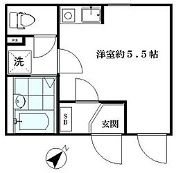 MaisondeYUAN北赤羽 ワンルームの間取図画像