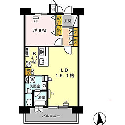 ロイヤルパークス西新井 1LDKの間取図画像