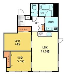 S-レジデンス 2LDKの間取図画像