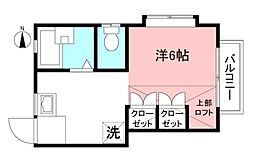 メゾン・シマダ ワンルームの間取図画像