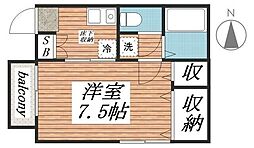 マイム21 1Kの間取図画像