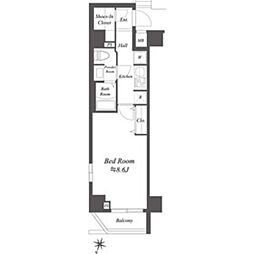ＧＥＮＯＶＩＡ荻窪IIｓｋｙｇａｒｄｅｎ 8階1Kの間取り