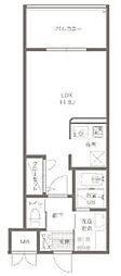エトゥール山王公園 ワンルームの間取図画像