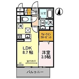 間取図画像 1LDK