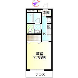 Y'sテスタ大久保 ワンルームの間取図画像
