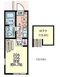 Palette Base神奈川工科大学前 1Kの間取図画像