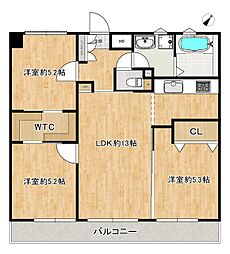 コープ幸陽2 3LDKの間取図画像