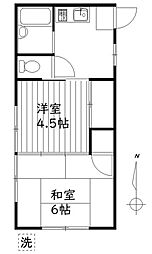 コーポレーション氷川 2Kの間取図画像