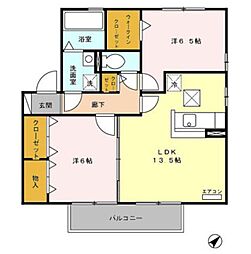ヴィアレット1 2LDKの間取図画像