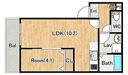 (仮称)ジーメゾン千葉村田町 1LDKの間取図画像