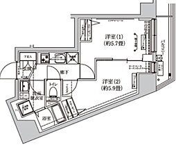 アイルグランデ押上ノース 2Kの間取図画像