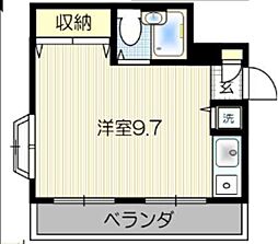 フローラレジデンス川口 ワンルームの間取図画像