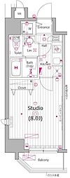 GALAVISTA水道橋 1Kの間取図画像