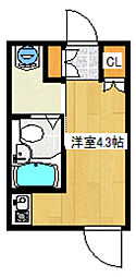 フラッツ金町 ワンルームの間取図画像