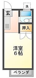 ブルーム一ツ橋 1Kの間取図画像