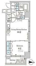 パークアクシス本所・親水公園 8階1LDKの間取り