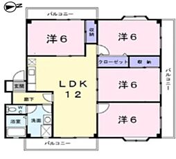 ハイムK&S 4LDKの間取図画像
