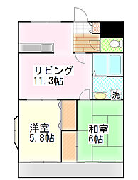 一刻館 2LDKの間取図画像