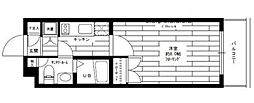 ステージファースト宮崎台 1Kの間取図画像