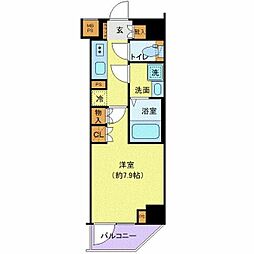 JR常磐線 綾瀬駅 徒歩10分の賃貸マンション 2階1Kの間取り
