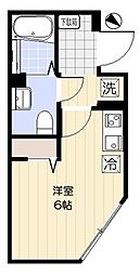 サンシエ中野新橋 ワンルームの間取図画像