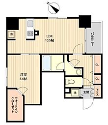 ラクラス月島 1LDKの間取図画像