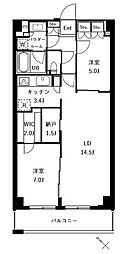 ザ・ケンジントン・レジデンスときわ台 2LDKの間取図画像