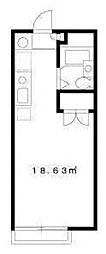 ハビタス調布 ワンルームの間取図画像