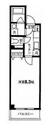 ソレイユ高輪 1Kの間取図画像