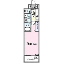 間取図画像 1K