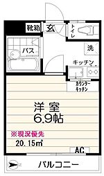 エステート西巣鴨 1Kの間取図画像