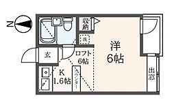 アーバン生田 ワンルームの間取図画像