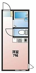 Well-B横濱反町1 ワンルームの間取図画像