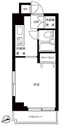 ルーブル大森2 1Kの間取図画像